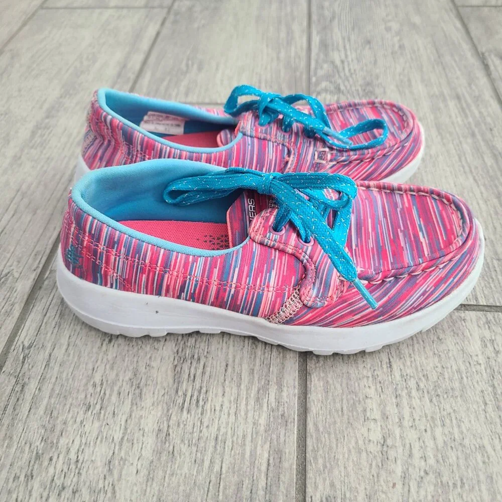 Skechers Air Cooled Slip-in GO WALK Joy sneakers pink blue 13.5 kids